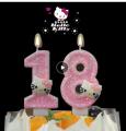 Kawaii Hello Kitty Number Birthday Candle Sanrio Kitty Cat Digital Candles Birthday Cake Decoration Anniversary Party Candles. 