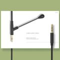 【Wireless】 1.35M Microphone Cable Mic For 3.5mm Headphone With Condenser Mic For Phone PC. 