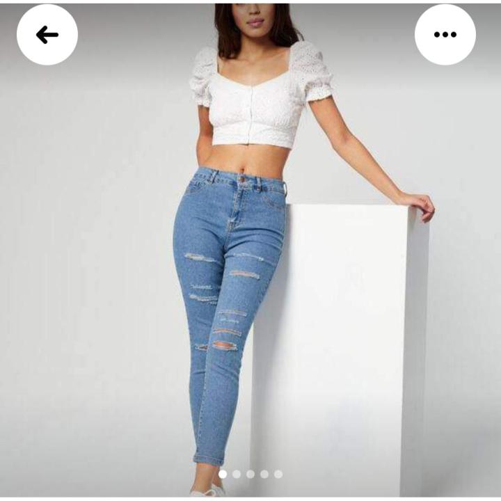 Ladies Skinny Rip Jeans