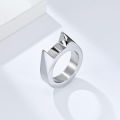 Wholesale Punk Animal Shape Spiked Defensive Rings for Men 18K Gold Plated Stainless Steel Hollow Cat Finger Rings. 