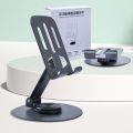 Multifunctional Alloy 360 degree rotating desktop phone holder for live streaming, portable folding lazy tablet phone holder.