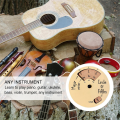 Wooden Circle of Fifths Wheel Circle of Fifths Wheel Tool for Guitar Learning, Circle of Fifths Chord Wheel Wooden Melody Tool. 