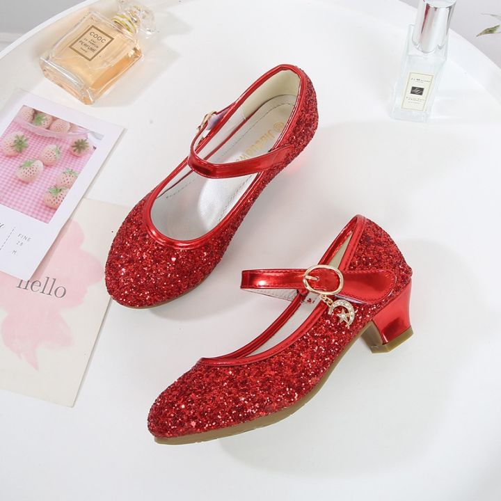 ULKNN%20Girls%20Purple%20High%20Heels%20For%20Kids%20Princess%20RED%20Leather%20Shoe%20Footwear%20Children's%20Party%20Wedding%20Shoes%20Round%20Toe%201-3CM%20-%20Image%204