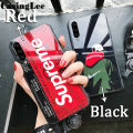 Casinglee for Samsung Galaxy A50 Case Tempered Glass Protector Mirror Couple Back Cover SUP Supreme Design Samsung A50 case cover For girls and Boys. 