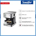 Espresso Coffee Maker Sonifer SF-3535 Household 15 bar High Pressure Pump Cappuccino Milk Frother Espresso Coffee Maker 1.6 liter capacity.