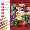 Acrylic Paint Marker Pen 12/28/80Colors Set 0.7MM/3.0MM Acrylic Art Markers Rock Glass Canvas Metal Ceramic Mug Wood Plastic. 