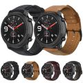 For Amazfit GTR 47mm / Pace / Stratos Oil Wax Leather Watch Band.