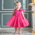 【Exclusive Limited Edition】 Toddler Girls Party Dress Sequins Princess Evening Mesh Gown Girls Fly Sleeves 1-5Years Birthday Weddings Baby Girls Dress. 