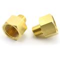 Brass Pipe Fitting Adapter 1/4" NPT Male to 1/2" NPT Female Reducer Connector. 