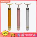 24k Golden Facial Roller Massager T Shape Vibrating Face Lifting Energy Beauty Bar Body Skin Massage Device Face Care Tools KKhao.