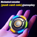 YIJOO 3in1 EDC Metal Pushing Card Hand Spinner Papa Coin Adults Creative Fidget Toys For Men 2024 New Stress Reliever Gifts. 