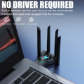 USB 3.0 WiFi Adapter 1300Mbps For Dual Band 2.4G/5GHz Bluetooth 4.2 USB Network Card Wireless Wi Fi Receiver For Desktop Laptop.
