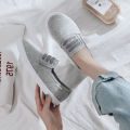 Feiyao canvas shoes women's Korean version of the versatile little white shoes one kick white shoes summer shoes couple casual cloth shoes L237.