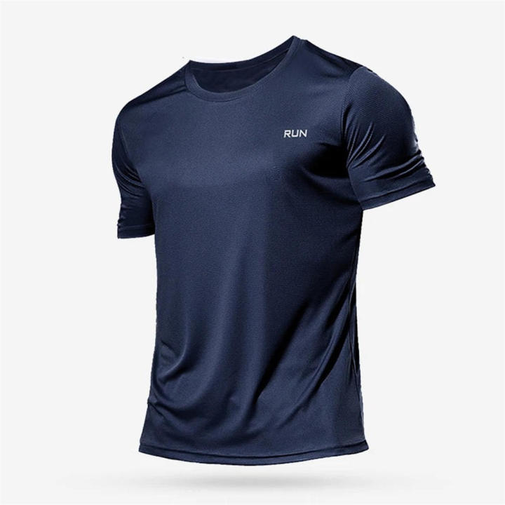 Men's Quick Dry Short Sleeve Shirts Fitness Compression Gym Running Soccer Sportswear Sport Jogging Training Muscle Fit T-Shirt