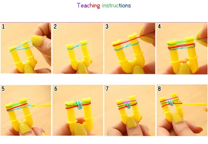 2023 New 300Pcs Creative Mixed Loom Bands Set DIY Bracelet Making