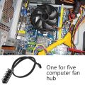 1 To 5 4-Pin TX4 PWM CPU Cooling Fan/Case Splitter Adapter Braided Power. 