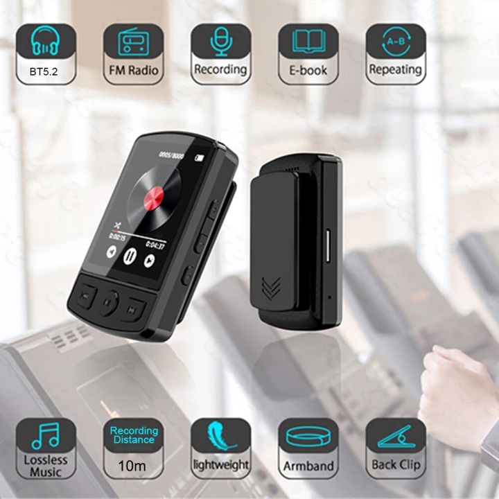 MP3%20Player%20Portable%20Sport%20Clip%20Walkman%20Button%20Bluetooth-Compatible%205.2%20Wearable%20Music%20Player%201.8inch%20Screen%20for%20Sport%20Running%20-%20Image%203