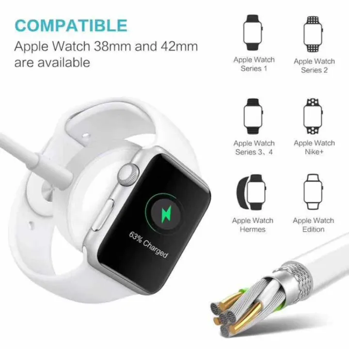 Fast 2 in 1 Smart Watch Wireless Charger For Apple Watch Series 1 2 3 4 USB Magnetic Charging Cable For iPhone 7 8 X Max Good effect and easy to use