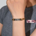 Personalized Engrave Eye Picture Customized Bracelet Stainless Steel For Women Men DIY Memorial Jewelry Gifts.
