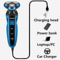 Electric Razor Electric Shaver Rechargeable Shaving Machine Cleaning Beard Razor for Men Wet and Dry Waterproof Washable ZN1159. 