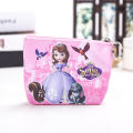 Disney Anime Frozen Elsa Coin Purse Kawaii Princess Sofia the First Wallet Cartoon Children PU Storage Bag Gifts.