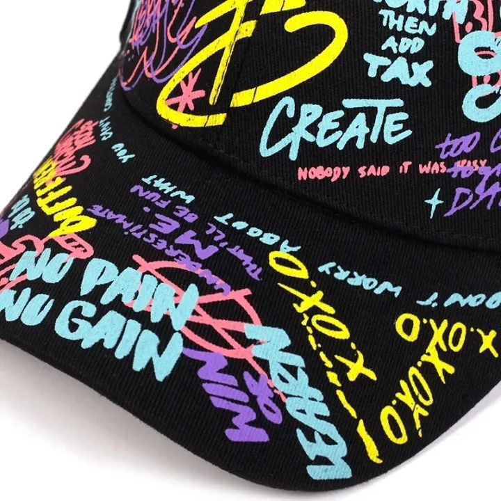 fashion%20Letter%20Baseball%20Cap%20Graffiti%20Sun%20Hip%20Hop%20Cap%20Visor%20Spring%20Hat%20Men%20Adjustable%20Snapback%20Cotton%20Cap%20For%20Women%20Men%20Hats%20-%20Image%204
