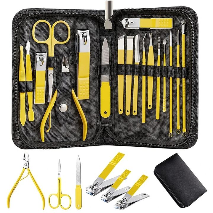 【User-friendly】 9/18 pcs Nail Clippers Manicure Tool Set, Nail Clippers, Cuticle Nippers And Cutter Kit, Nail Clippers Pedicure Kit, Nail