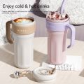 1.25L Tumblers With Handle Insulated Mugs With Lids And Straws Vacuum Insulated Car Cup Coffee Travel Tumbler Cups. 