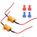 2Pcs Car LED Decoder Anti Hyper Flash No Error Wirewound Load Resistor 25W 25Ω. 