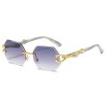 Hexagon Rimless Sunglasses Square Women Retro Men Sun Glasses Brand Designer Eyewear UV400 Shades Oculos Female Gafas. 
