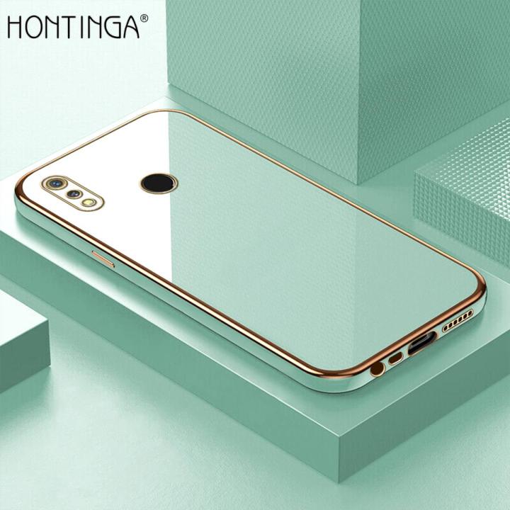 Hontinga for Realme Back Cover Luxury 6D Plating Soft Case