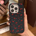 Cute Red Cherry Case For Realme C15 C67 C20 C53 Note 60 50 C63 C51 C11 C35 C55 C25 C31 C17 C65 C30 C21Y C25Y 5s 5 6i 7i 11 5i 12 C61 C3 C21 Narzo 20 Cartoon Bow Knot Leather Case. 