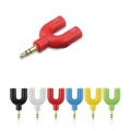 For Music Adapter 3.5mm Audio Adapter U-Shape Double Jack Earphone Splitter Headphone Plug Converter (Male To Female).