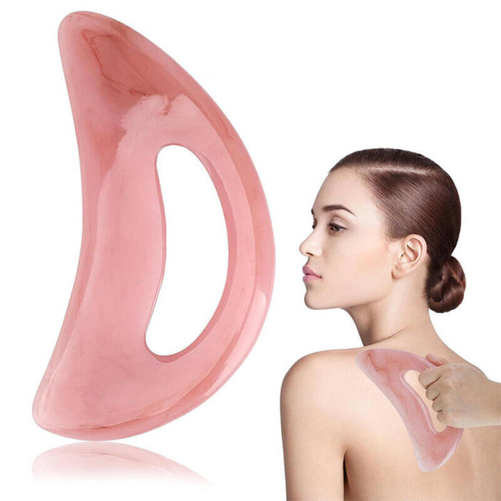 Resin Massage board Relaxing 20.5*8.7cm/19.1*7.2cm/23.5*7.7cm Pink Body Gua Sha Massage Cellulite Toning for Spa Home use