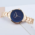 CURREN 9015 RoseGold Stainless Steel Watch For Women - RoseGold & Blue. 