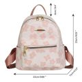 PU Leather Shoulder Mini Small Backpack Multi-Function Ladies Phone Pouch Pack Flower Print Ladies School Backpack Bag for Women.
