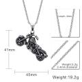 Motorcycle Bike Pendant Men Necklace. 