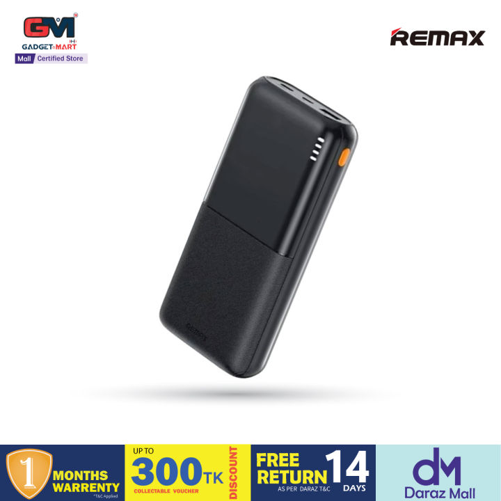 Remax RPP-26 Type-C & Micro USB  2 Inputs 20000mAh Power Bank With 6 Month Warranty