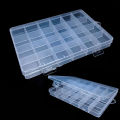 Transparent Square Plastic Storage Box Case -10/24 Slot Adjustable for Pils Jewelry Beads Earring Case Organizer Packaging. 
