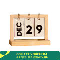 Wood Flip Chart Permanent Desk Calendar - Stay Organized With The Stylish Wood Flip Chart Permanent Desk Calendar - A Functional And Aesthetic Addition. 
