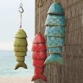Metal Fish Wind Chimes Pendant Balcony Outdoor Yard Garden Home Decor Antique Bell Handmade Windchime Wall Hanging Crafts Gift.