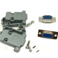10pcs/lot Vga Db9 Parallel Serial Port Db15 15 Pin D Sub Male/female Solder Connector Plastic Cover.