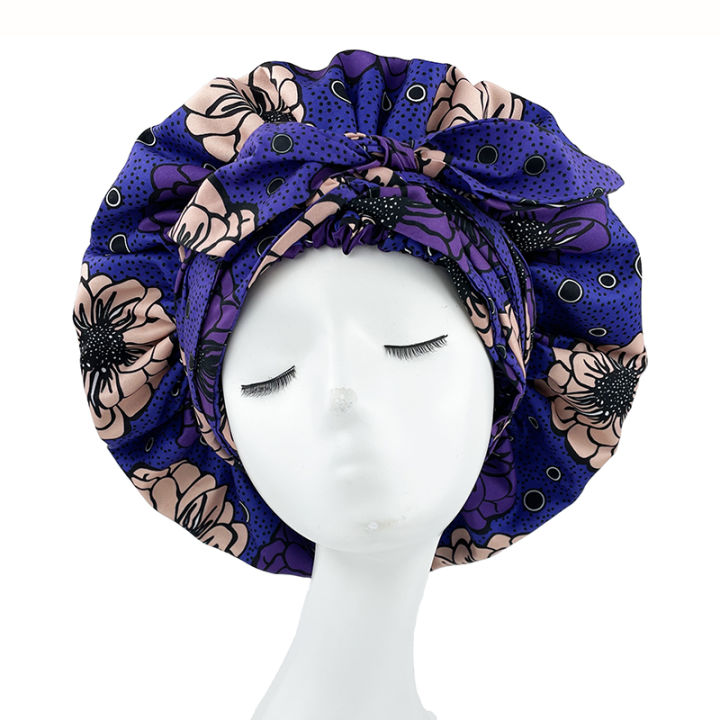 Alien%20Large%20Size%20African%20Print%20Satin%20Bonnet%20with%20Long%20Ribbon%20Wrap%20Double%20Layer%20Headwrap%20Ankara%20Pattern%20Women%20Hair%20Cover%20Hair%20Wrap%20Cap%20-%20Image%203