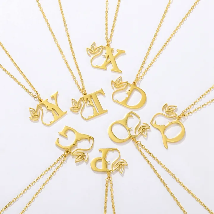 Fashion%20Beauty%20Face%20Flower%20Initial%20Stainless%20Steel%20Letter%20Pendant%20Necklace%20Fine%20Gold%20Plated%2026%20Alphabet%20Necklace%20for%20Women%20-%20Image%204