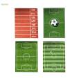 Football Field Carpets Kids Play Nursery Soccer Area Rugs 100x160cm Green. 