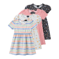 Girls Comfortable Printed Casual Short Sleeve Frock From Levin. 