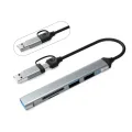 【Lejia】Usb C Hub 5-in-1 Type C Docking Station Usb To Usb3.0 Adapter Notebook Laptop Computer. 