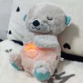 Adjustable Music Breathing Bear Baby Soothing Plush Doll Toy Baby Kids Soothing Sleeping Companion Sound and Light Baby Toy Gift.
