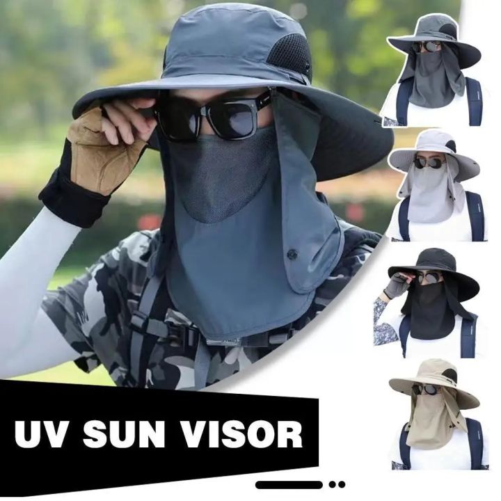 Fashion%20Summer%20Sun%20Hats%20UV%20Protection%20Outdoor%20Hunting%20Fishing%20Sun%20Cap%20Wide%20Brim%20Breathable%20Removable%20Fisherman%20Hat%20for%20Men%20E9S9%20-%20Image%202