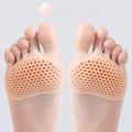 1pair Silicone Metatarsal Pads Toe Separator Pain Relief Foot Pads Orthotics Foot Massage Insoles Forefoot Socks Foot Care Tool.